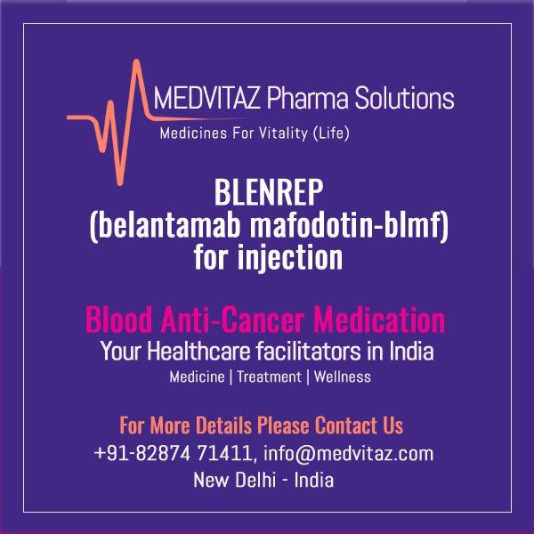 BLENREP (belantamab mafodotin-blmf) for injection, for intravenous use. Initial U.S. Approval: 2020