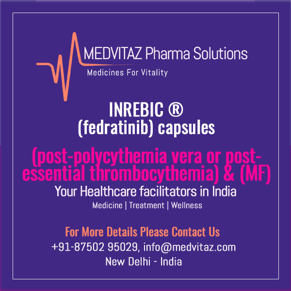 INREBIC (fedratinib) capsules, for oral use. Initial U.S. Approval: 2019