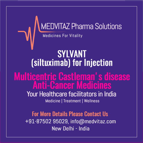 SYLVANT (siltuximab) for Injection, for Intravenous infusion Initial U.S. Approval: [yyyy]