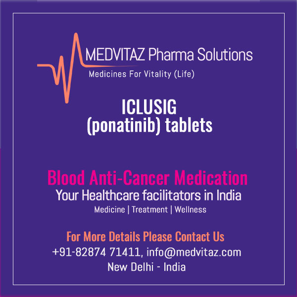 ICLUSIG (ponatinib) tablets price cost in India