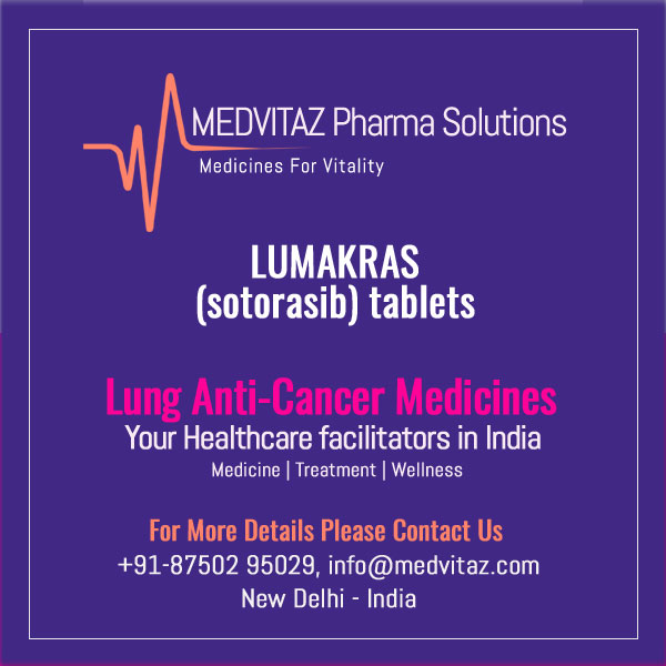 LUMAKRAS (sotorasib) tablets. Get Access In India